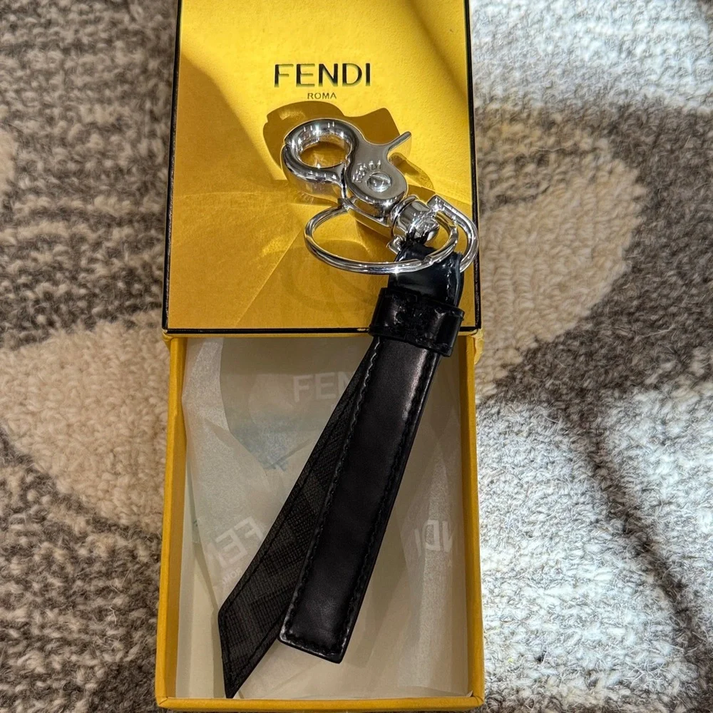 Fendi Black and Silver Keychain - Picture 2 of 2